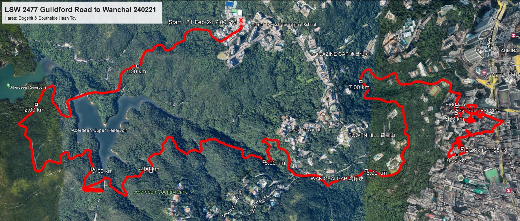 Guildford Road to Wanchai 240221 10.26km