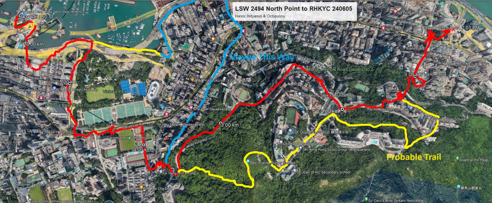 North Point to RHKYC 240605 6.34km