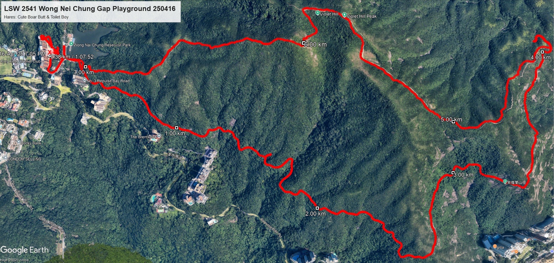  Wong Nei Chung Gap Playground 250416 7.38km